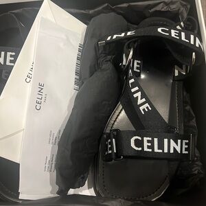 Black Celine chunky sandals